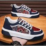 Fashion Men's Geometric Pattern Low-Top Sneakers. - image 2