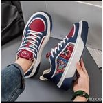 Fashion Men's Geometric Pattern Low-Top Sneakers. - image 3