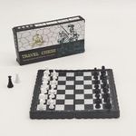 Generic Portable Folding Chess Pocket Mini Magnetic Chess Travel Edition - image 3
