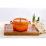 20cm Enamelled Orange Dutch Oven