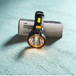 Generic Solar & Rechargeable LED Flashlight With COB Side Light Handheld for indoor & outdoor
