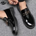 product_image_name-AIDAILU-Men's Oxfords Shoes PU Leather Male Casual Moccasins Loafers - Black-1
