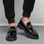 product_image_name-AIDAILU-Men's Oxfords Shoes PU Leather Male Casual Moccasins Loafers - Black-5
