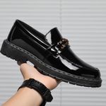 product_image_name-AIDAILU-Men's Oxfords Shoes PU Leather Male Casual Moccasins Loafers - Black-8