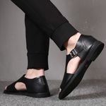 product_image_name-Fashion-Top Gladiator Leather Sandals - Black-4