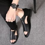 product_image_name-Fashion-Top Gladiator Leather Sandals - Black-5