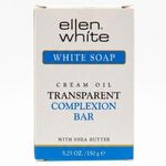 Ellen White Cream Oil Transparent Complexion Bar Soap with Shea Butter – Hydrating & Moisturizing Skin Brightening Bath Soap