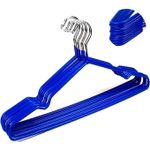 10 Pcs Non Slip Clothes Coat Hangers Anti-drop - Blue