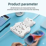 Socket Mobile 5 Socket Extension 2 Usb 1 Type C Power Strip Surge Overload Protector Plug (Bear) White Sockets - image 3