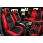 Generic Pristine Quality Smile Universal Leather Vehicle Seat Cover - Black & Red