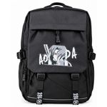 Fashion Anime Style Black Multi-Compartment Backpack