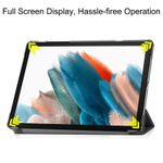 Generic For Samsung Galaxy Tab A9 / Tab A11 Custer Pure Color 3-Fold Holder Leather Tablet Case - image 6