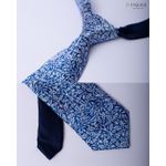 PABANI Premium Blue Floral Print Mens Silk Tie For Weddings - image 2