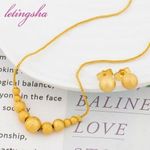 GOLD TINY NECKLACE AND EARRINGS STUD JEWELRY SET