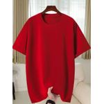 Unisex Premium Red Quality Oversized polo T-Shirt Quality Thick 100% Quality Cotton 