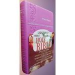 Generic Holy Bible KJV Large Print Merit Personal Reference Edition,Thumb index Pink Leather Color - image 6