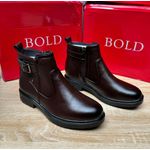 Bold Men’s Classic Leather Ankle Boots – Brown (ED290B) - image 2