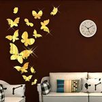 Generic 3d Acfylic mirror butterfly wall panel decor set - image 2