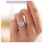 product_image_name-Fashion-Double Square Diamond Wedding Ring Set  + FREE BOX-1