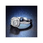 Fashion Silver Adjustable Engagement Wedding Ring Silver With Ring Engagement  Box - image 2