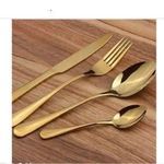 Good Quality gold plated cutlery set __ 24 pcs