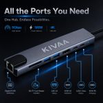 KIVAA 8 In 1 USB C Adapter, Type C HUB Ethernet HDMI Adapter - image 2