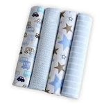 Fashion Baby Blanket & Swaddling- 4 Pcs/Pack - Multicolour