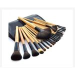 Professional Make Up Brushes With Leather Pouch - 24 Pieces