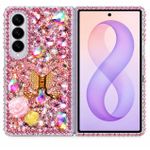 Samsung Galaxy Z fold 8 luxury rhinestone butterfly crystal design case