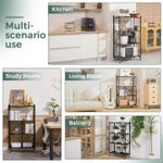 product_image_name-Generic-4 layers Foldable Storage rack with wheels  Colour: black-2