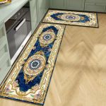 product_image_name-Generic-2Pcs Elegant Printed Kitchen Mat/Rug-Carpet Yellow-2
