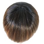 product_image_name-Noble-Synthetic Hair Wig Golden Brown Color Straight Heat Resistant Fiber Made Machine Wig with bang Hair Synthetic Hair Wig For Women-5