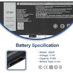 DELL G3 15 3500 Laptop Battery 51Wh 266J9 - image 5