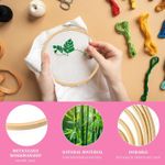 Generic Round Embroidery Hoop,5 Size Cross Stitch Frame Bamboo Embroidery Ring - image 4