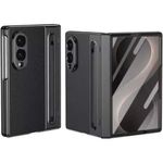 Generic Samsung Galaxy Z Fold 8 Plating Leather Case With S Pen - Black