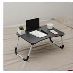 Generic Portable Foldable Laptop Bed Table With Device Slot & Cup Holder