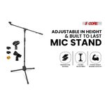 Generic Adjustable Microphone Stand With 2 Microphone Holder - image 3
