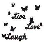 Generic 60x60cm Live Love Laugh Decal Wall Sticker - Black