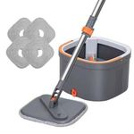 Generic Split Bucket 360 Spin Rotation With Mobbing Stick And Bucket with soap dispenser - image 3
