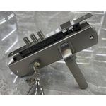 Brushed Silver Steel 3-Pin Security Mortise Door Handle Lock Set