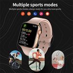 Generic Full Touch Screen Smart Bluetooth Call Smartwatch - For Android and iOS - Pink - image 4