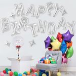 product_image_name-Generic-Large Silver Happy Birthday Letters Foil Balloons For Party Decorations & Supplies-, Birthday Supplies, Pairs well with Banners, Curtains, Streamers, Ribbons, Tassels-6