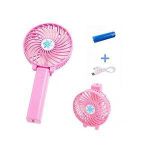 Rechargeable Mini Portable USB Hand Fan - Pink