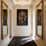 product_image_name-Generic-Black and gold abstract lion canvas painting - Lion King crown decorative painting-Self-adhesive home decoration wall sticker mural & Murals-Stickie Art Canvas(Unframed) Printed Wall Art-4