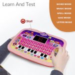 Generic Multi functional children's learning tablet toy, suitable for 1-3 year old children's ABC interactive education toy - Pink - image 2