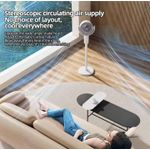 Generic F1 Adjustable Rotating Pedestal Rechargeable Standing Fan With Remote Control - image 7