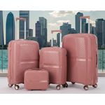 PEACH Hard Shell Travel luggage Plus KIT Bag- 4 in 1