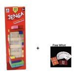 JENGAr WOODEN GAME- 48 PCS (BIG SIZE) + FREE WHOT
