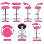 Generic Modern Pink Adjustable Bar Stool - image 2