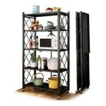 Generic 5-Tier Heavy Duty Folding Storage Rack with Wheels - image 2